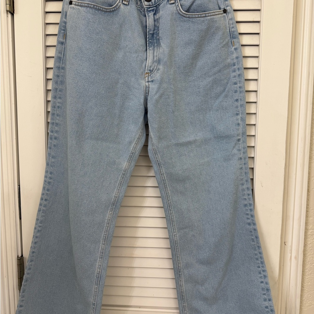 rag & bone Sky Blue Wide Leg Jeans